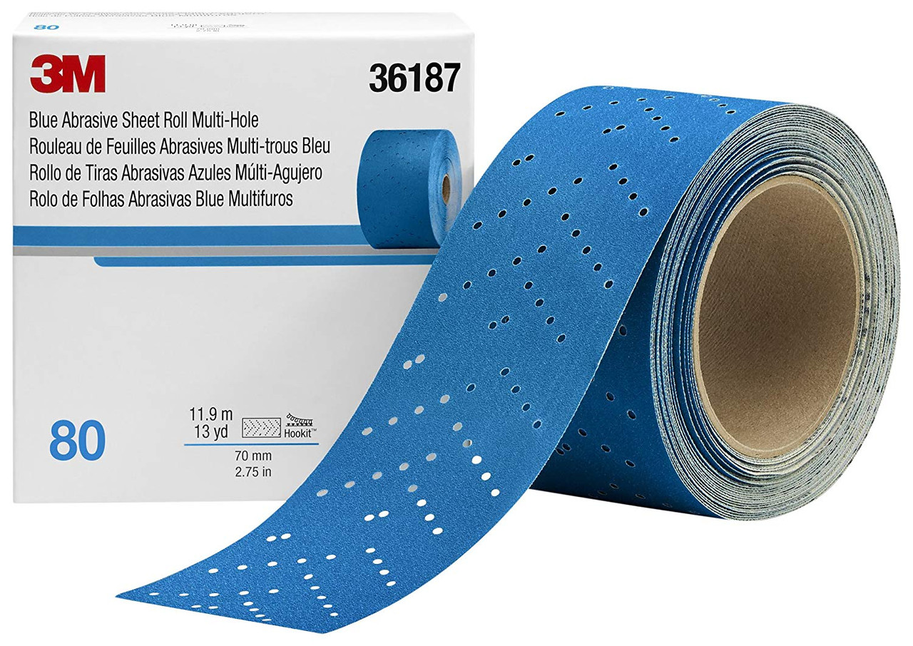 NHÁM THANH (CUỘN) XANH 3M 321U P80 36187