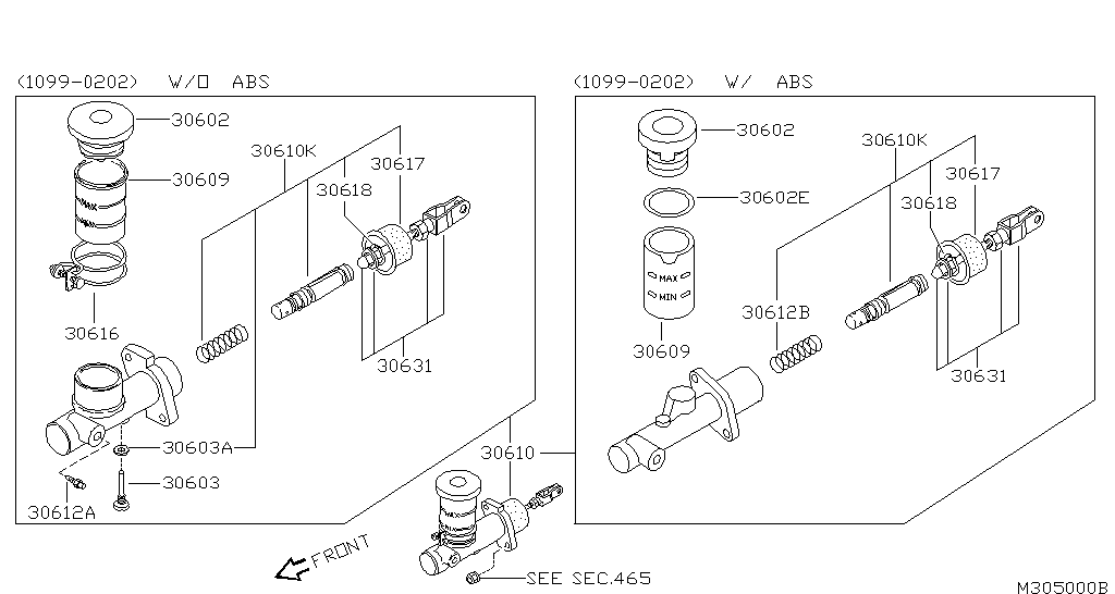 Bộ ruột tổng côn Nissan Bluebird U12