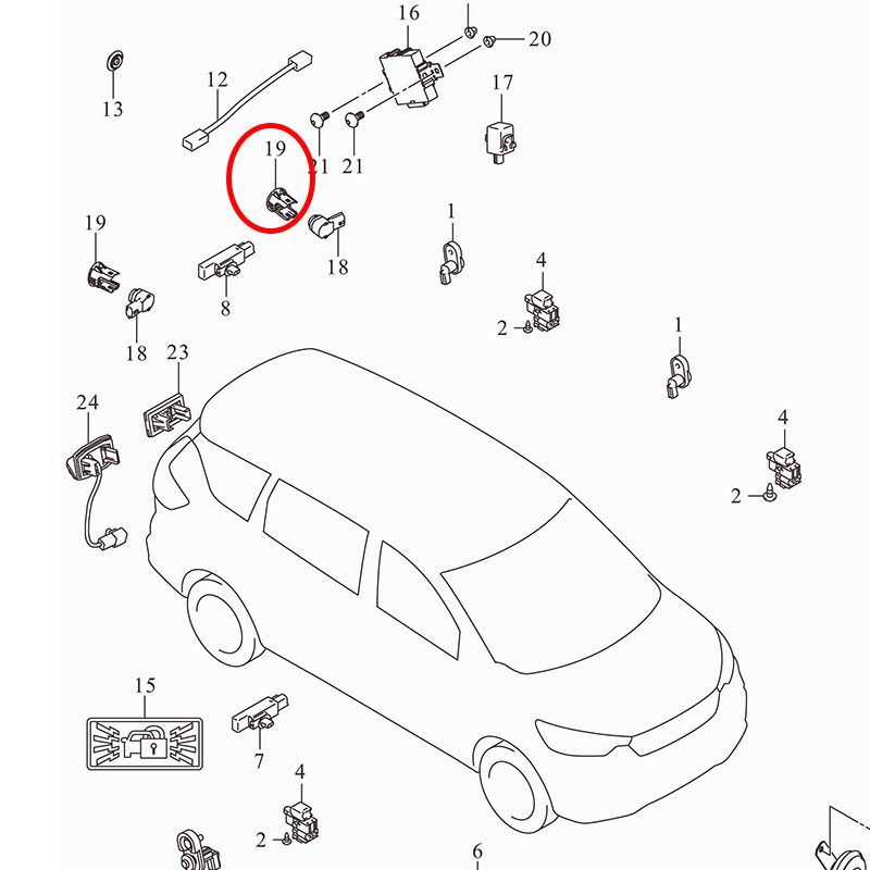 Gờ cảm biến dừng đỗ Ertiga hybrid
