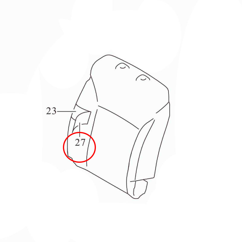 Bọc tựa lưng ghế trước trái 73R00 Ertiga hybird