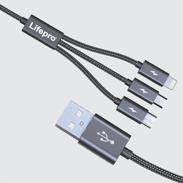 Dây sạc điện thoại 3 in 1 Lifepro L906