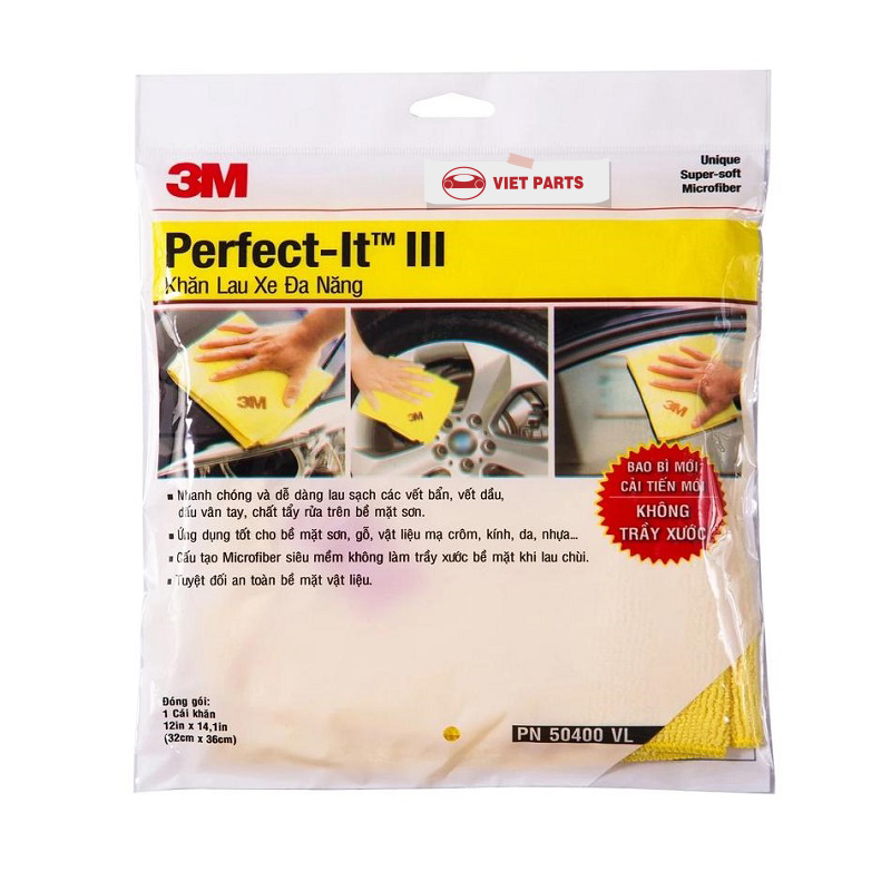 Dung dịch chống bám nước kính ô tô 3M + Khăn lau  3M
