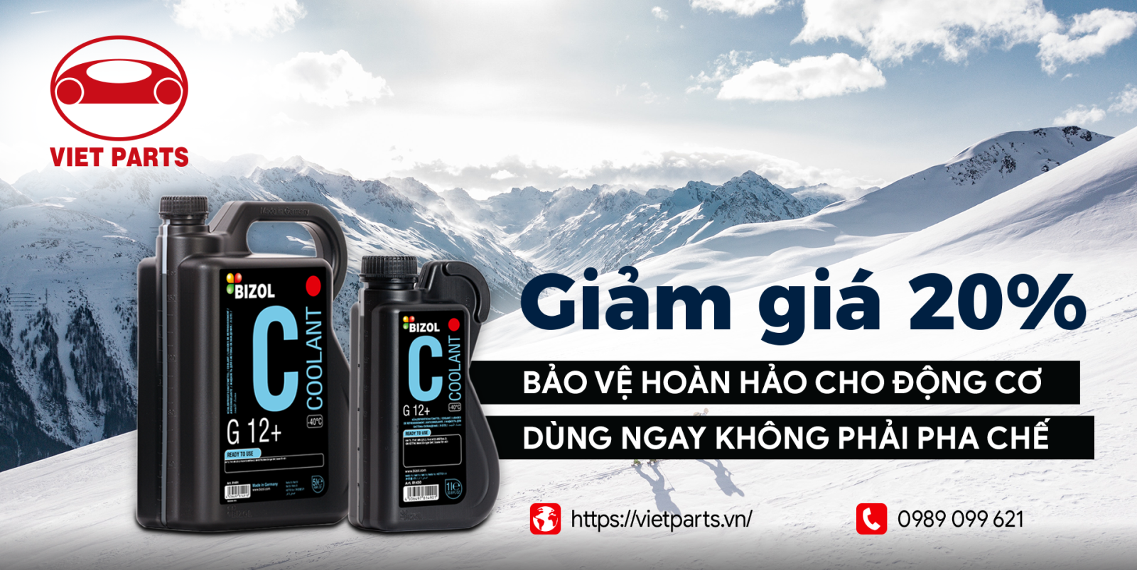 Nước làm mát Bizol đỏ G12+ (-40)  