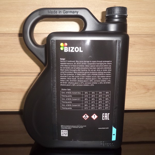 Nước làm mát Bizol đỏ G12+ (-40)  
