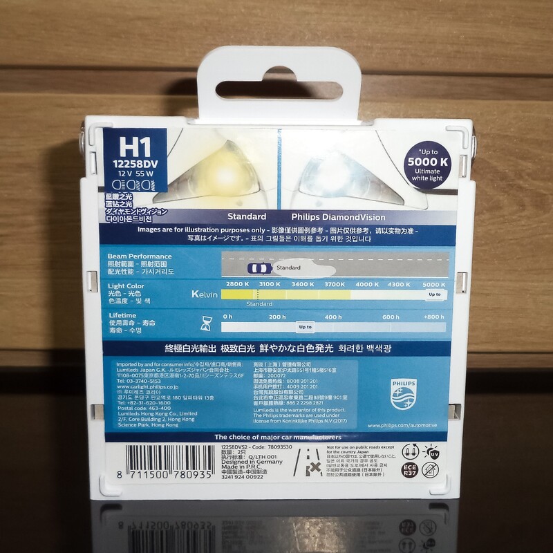 Bóng đèn Philips Diamond Vision H1 5000K