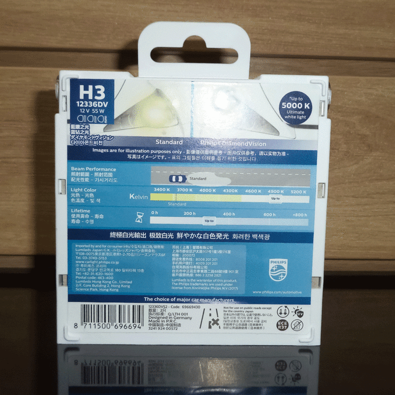 Bóng đèn Philips Diamond Vision H3 5000K