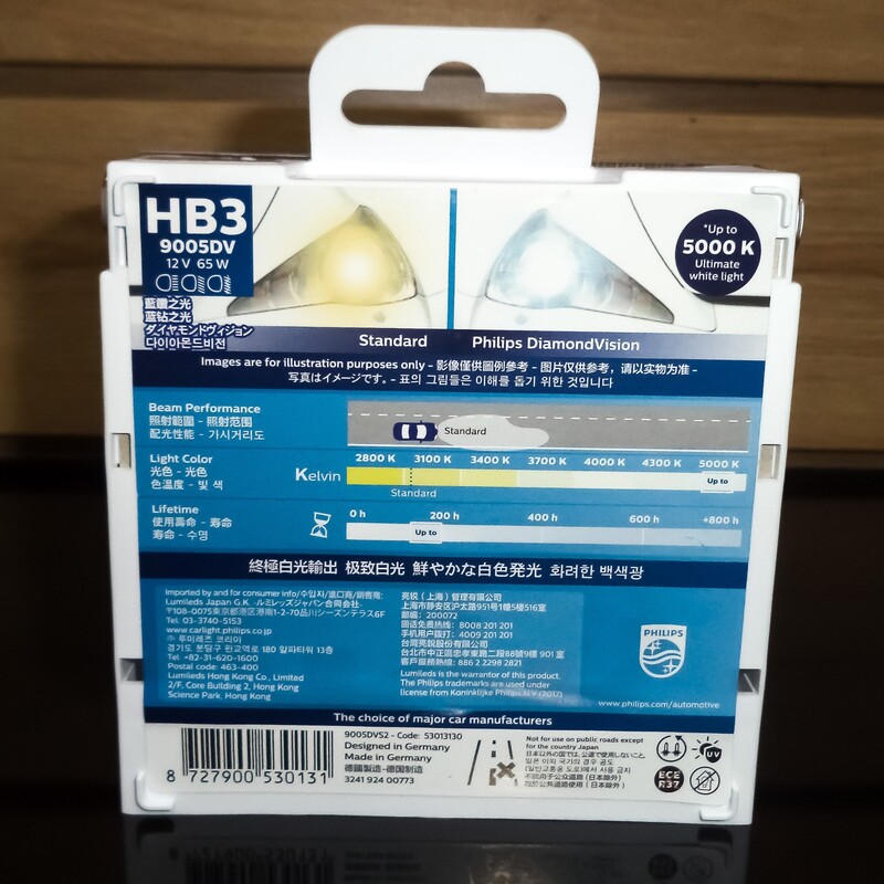 Bóng đèn Philips Diamond Vision HB3 9005 5000K