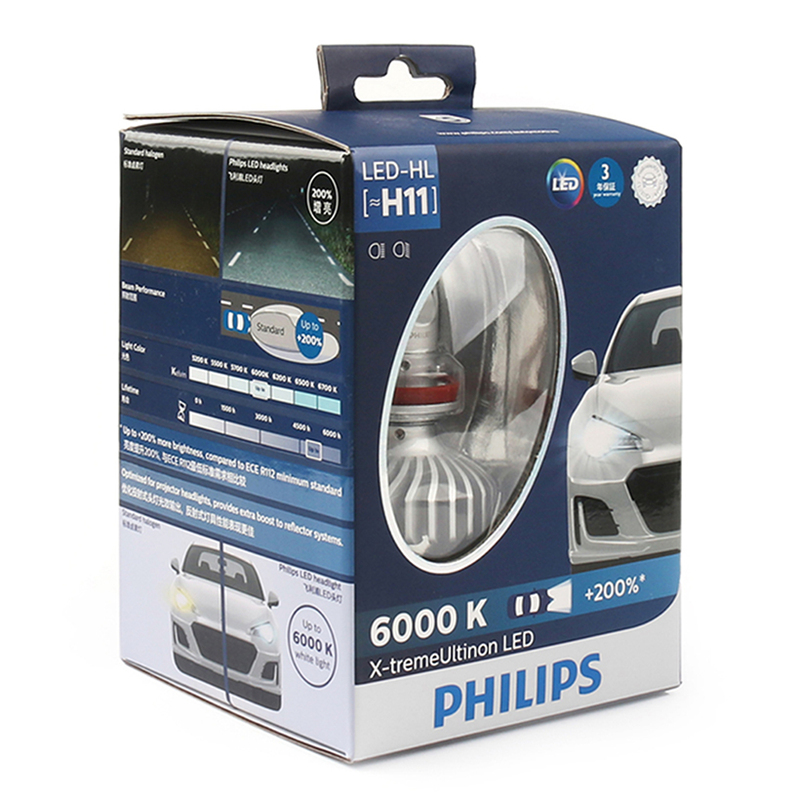 Bóng đèn Led Philips X-treme Ultinon LED H11 6000K +200%