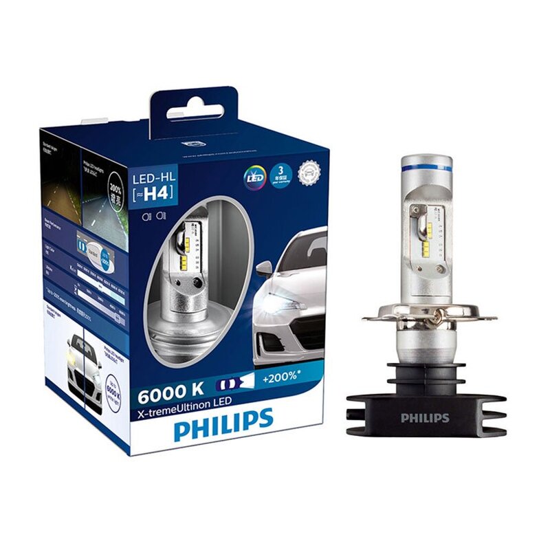 Bóng đèn Led Philips X-treme Ultinon LED H4 6000K +200%
