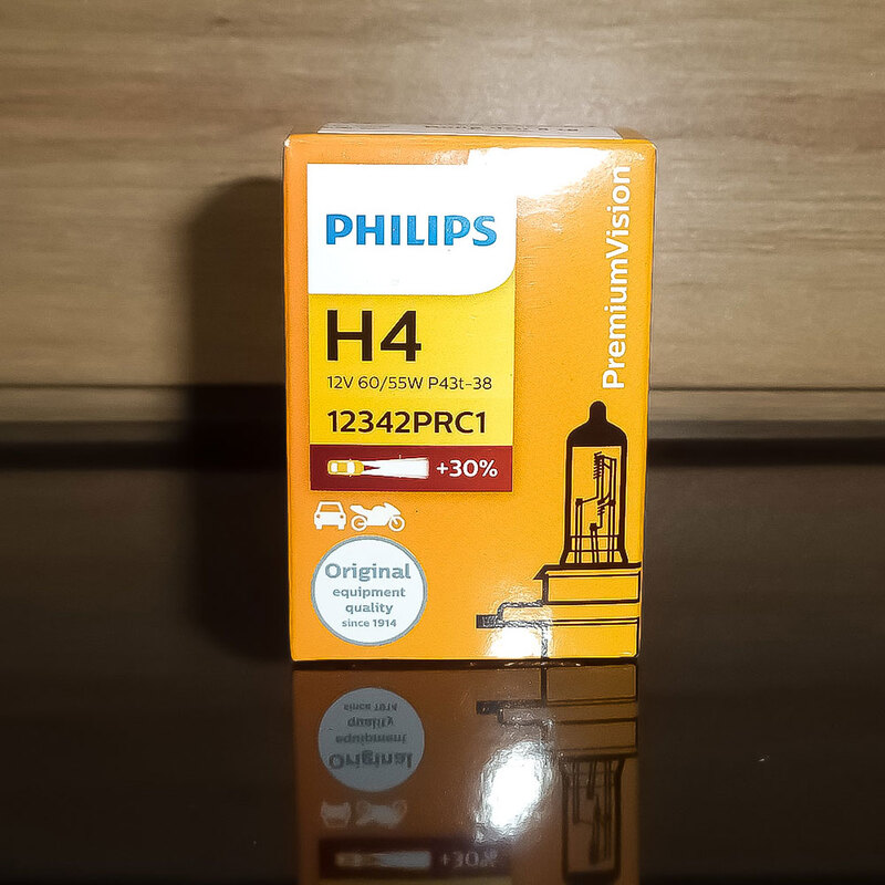 Combo 02 bóng đèn pha ô tô Philips Premium Vision H4