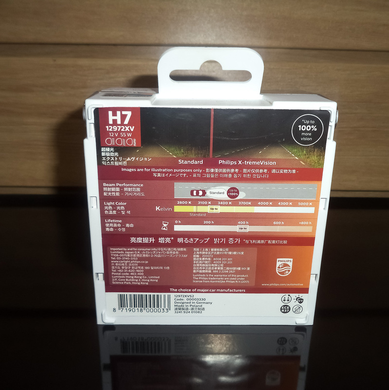 Bóng đèn Philips X-treme Vision H7 +100%