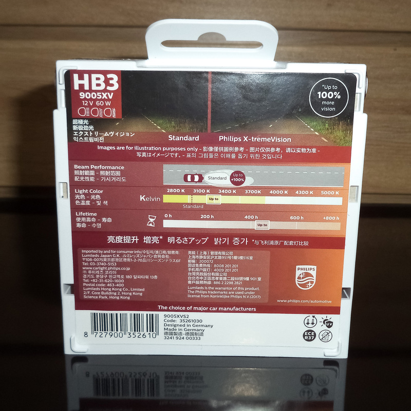 Bóng đèn Philips X-treme Vision HB3 +100%