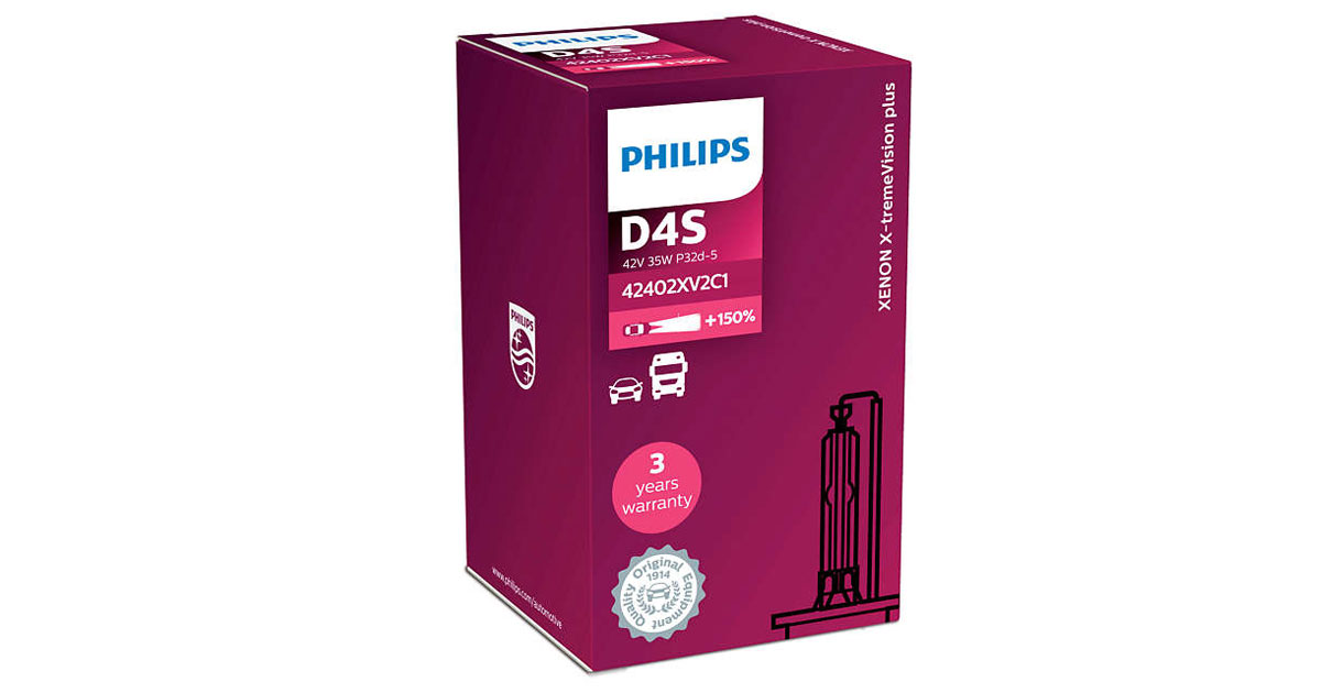 Bóng đèn Philips Xenon X-tremeVision plus D4S 4800K +150%