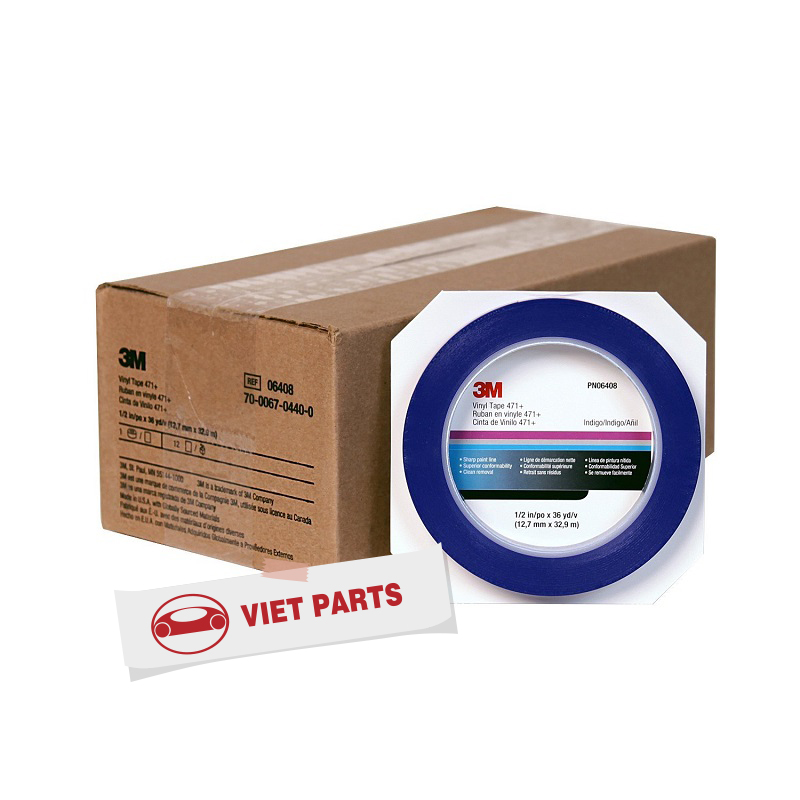 Băng keo nhựa chạy chỉ đường cong 1/2 inch 3M 06408