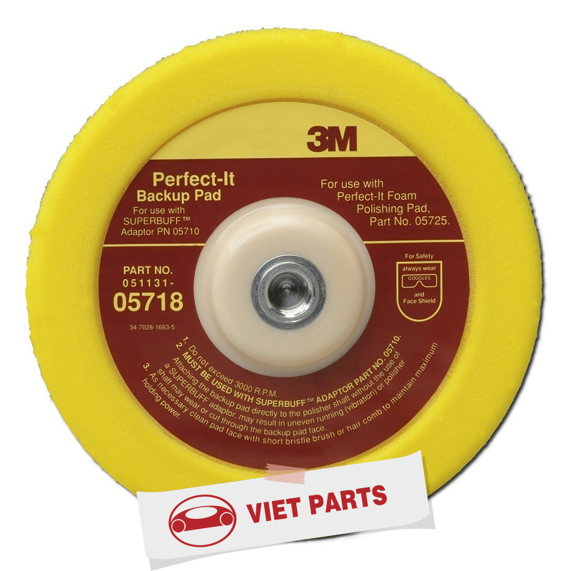 Đế phớt mút (đế gai) đánh bóng 3M 7inch 5718
