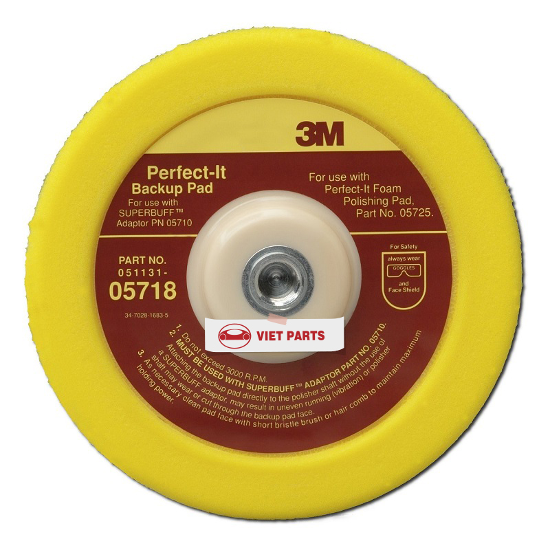 Đế phớt mút (đế gai) đánh bóng 3M 7inch 5718