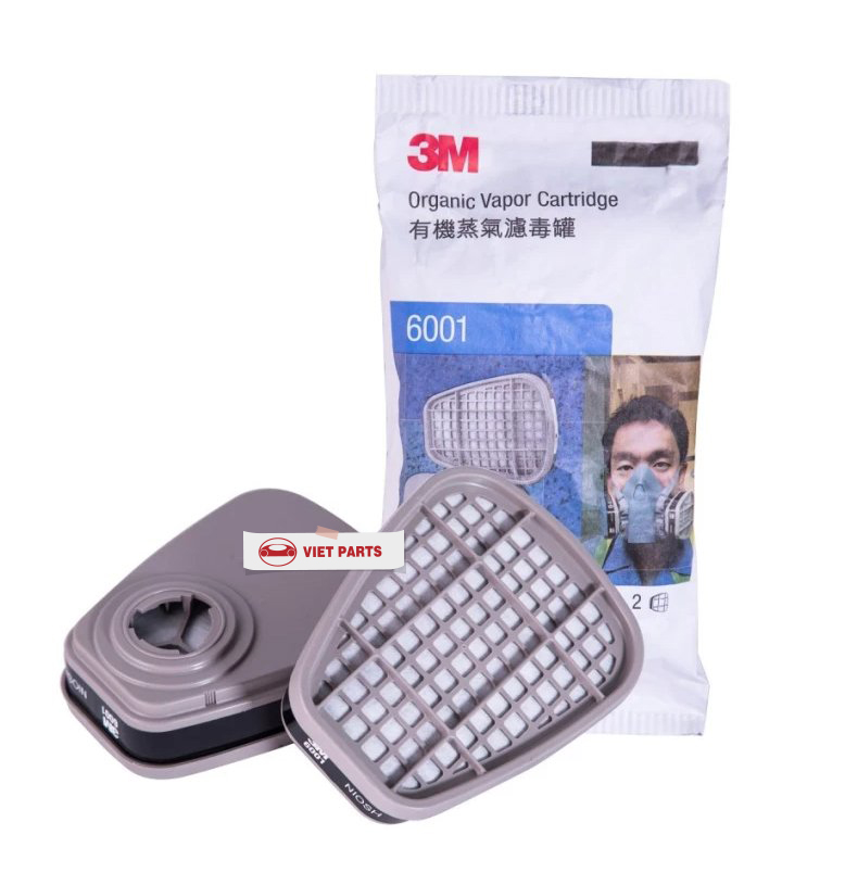 Phin lọc hữu cơ 6001 cho mặt nạ phòng độc kép 3M 6100