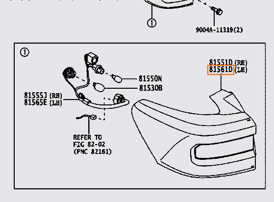 Đèn hậu Toyota Raize trái