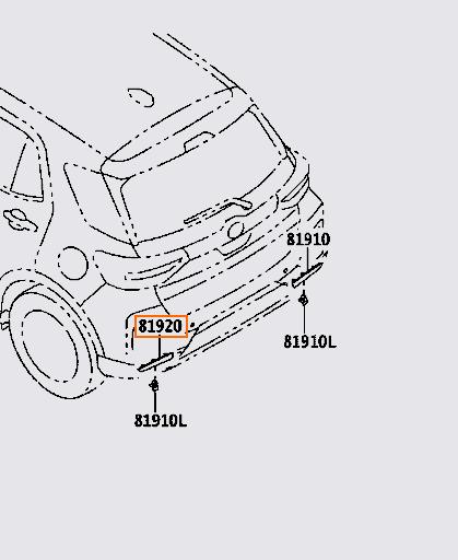 đèn ba đờ sốc sau Toyota Raize