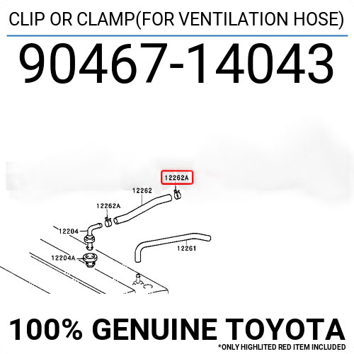 Clip Bắt Van Thông Hơi Nắp Máy Corolla 4Afe