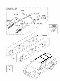 Nắp chụp thanh giá nóc trước trái Hyundai Santafe 2006