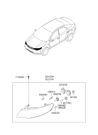 Đèn pha trái mí vàng Kia Forte 2009 Koup