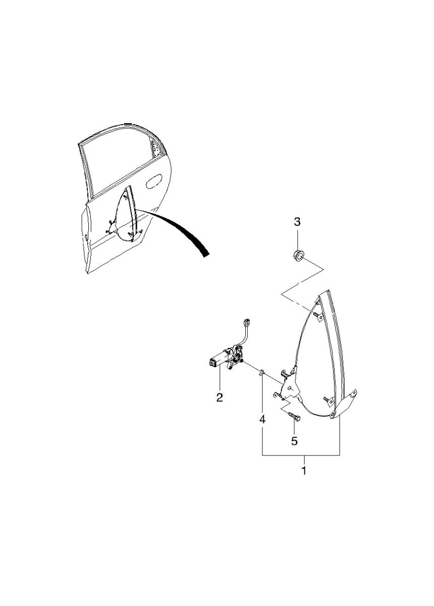 Giá nâng kính cửa trước trái Daewoo Magnus