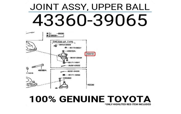 Rô tuyn đứng trên Toyota Crown YS132-JZS133