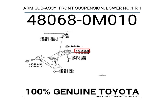 Càng chữ A trước dưới bên phải Toyota Altis 2000-2008