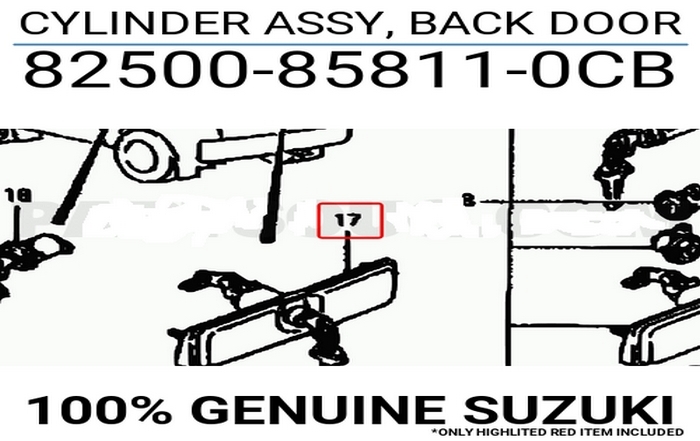 Bộ khóa cửa hậu Suzuki