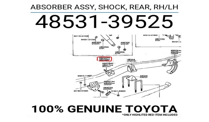 Giảm xóc sau Toyota Coaster BB40