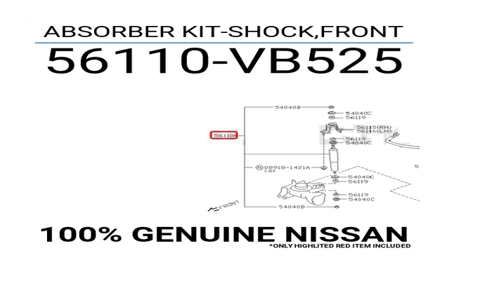 Giảm xóc trước Nissan Patrol Y61