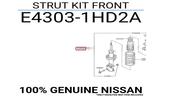 Giảm xóc trước bên trái Nissan Micra 2010