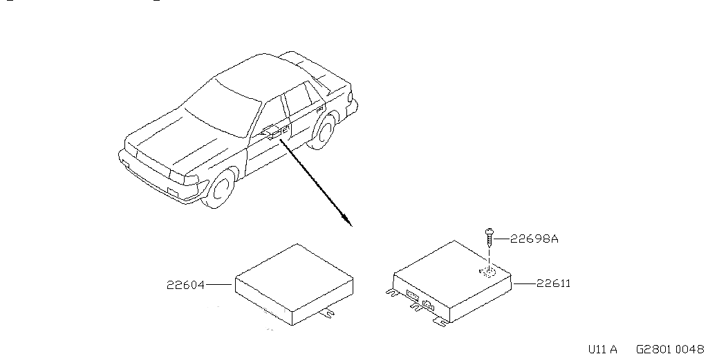 Hộp đen Nissan Bluebird U11 Ca18