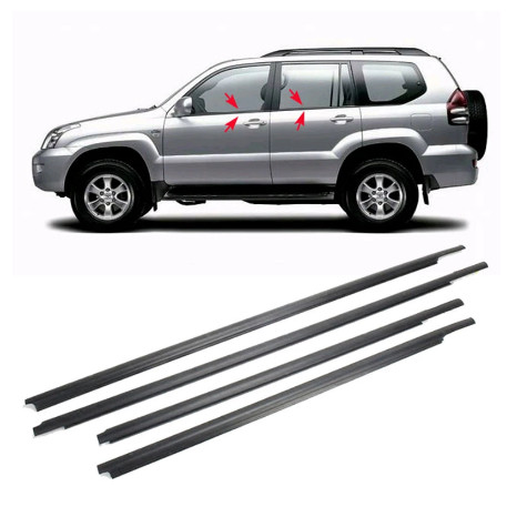 Nẹp chân kính cánh cửa sau trong phải Toyota Prado