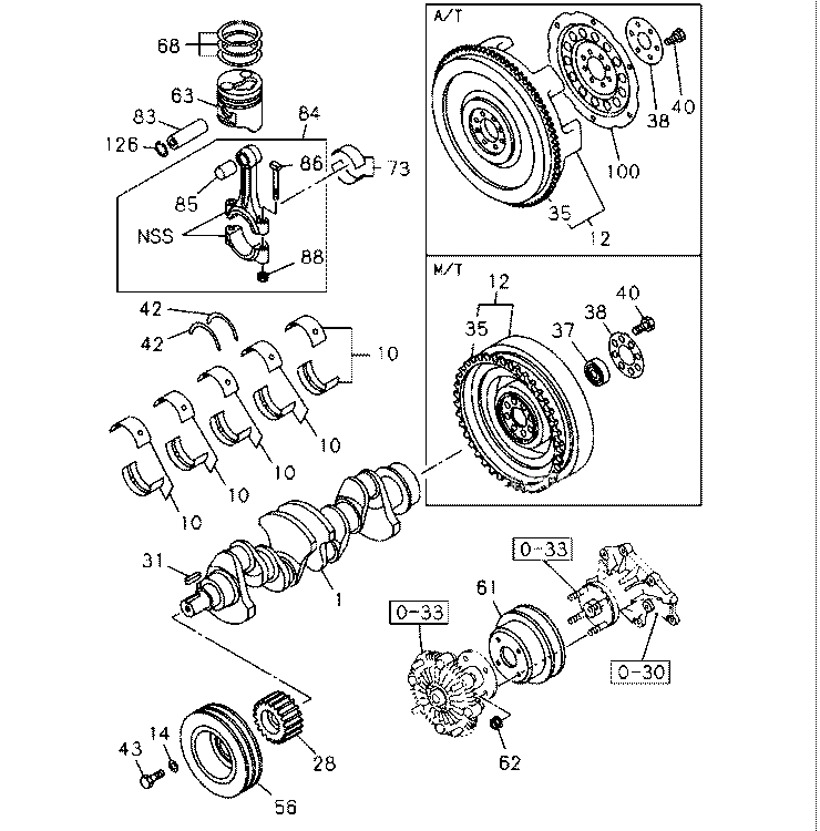 Pít tông hình tròn 4Ja1 Isuzu
