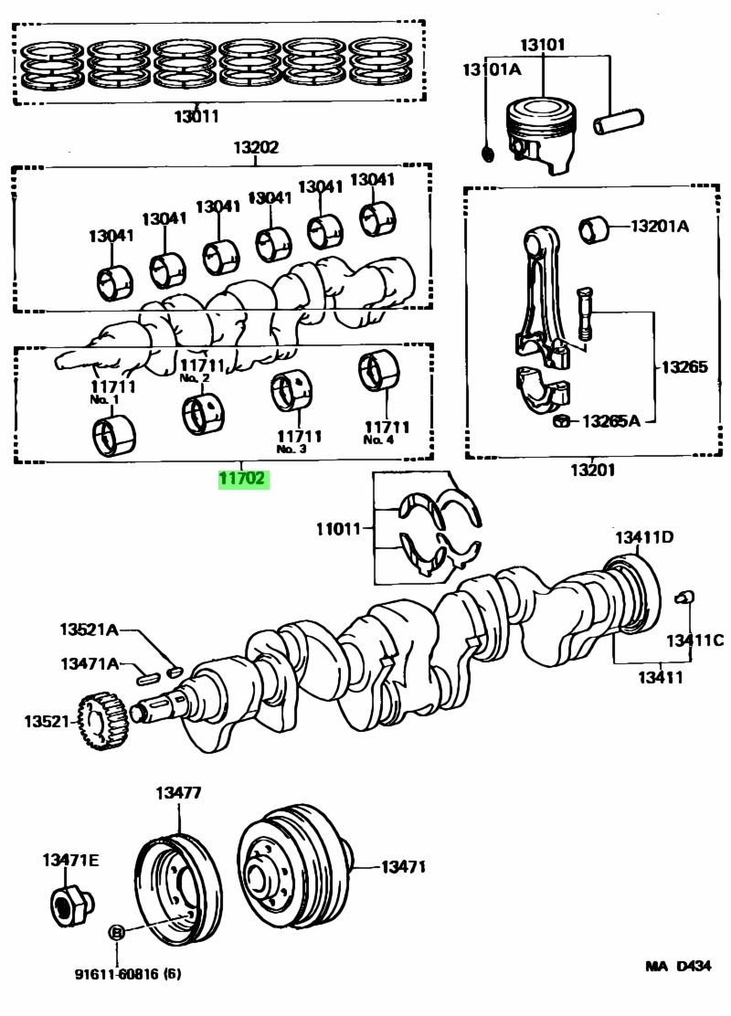 Bạc baile Toyota land cruiser 1992 - 2006 và COASTER 1982 - 1992