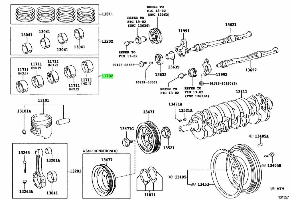 Bạc baile Toyota 3Y -Bạc baile Toyota  4Y