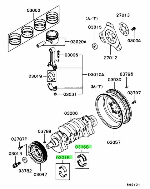 Bạc baile Mitsubishi 4G64