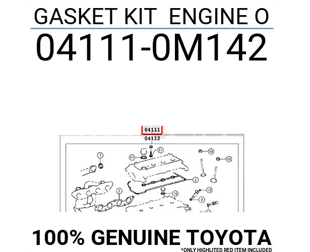 Bộ gioăng phớt đại tu Toyota Vios 1NZ