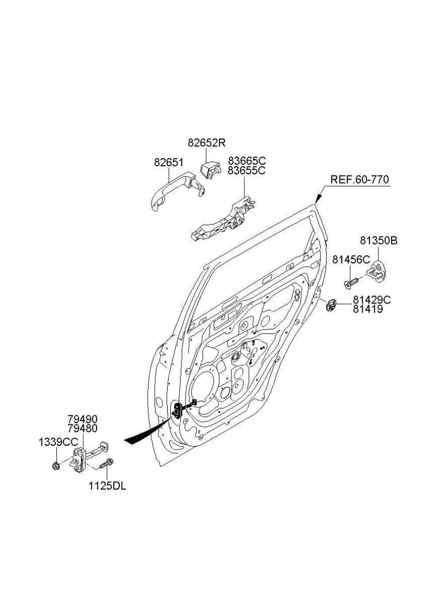 Ốp đầu tay mở cửa sau ngoài Toyota Camry 2.0
