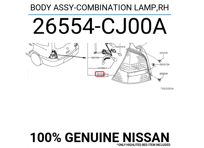Đèn hậu bên phải Nissan Grand Livina