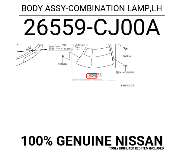 Đèn hậu bên trái Nissan Grand Livina