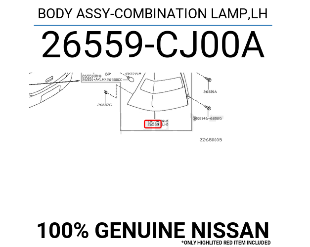 Đèn hậu bên trái Nissan Grand Livina