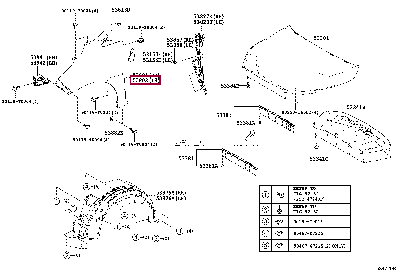 Tai bên phải xe trước Toyota Ventuner