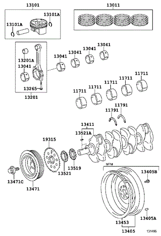 Xéc măng cos 0.50 Nissan Stanza KA24 (1.5-1.5-3.0)