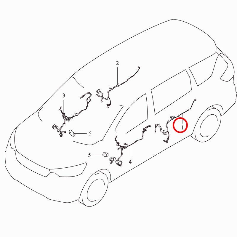 Dây điện cửa sau trái Ertiga hybrid