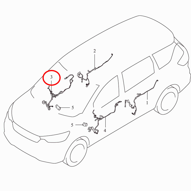 Dây điện cửa tai xe TE Ertiga hybrid
