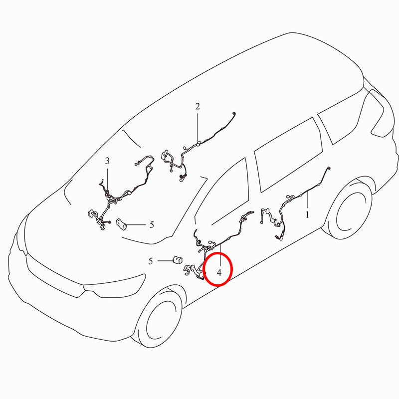 Dây điện cửa phụ TE Ertiga hybrid
