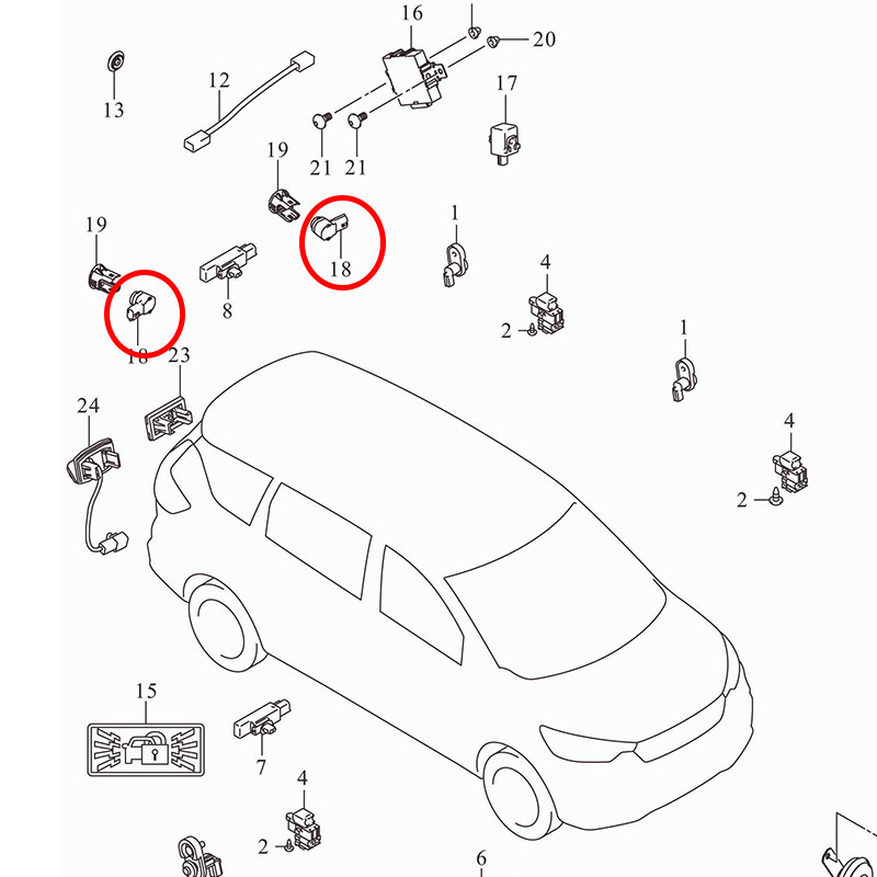 Cảm biến dừng đỗ Ertiga hybrid